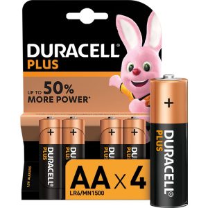 Duracell Plus Power Alkaline Batteries AAA 4 Pack