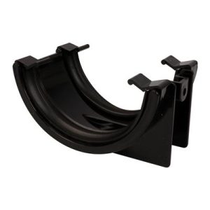 112mm Half Round Guttering Union Bracket- Black