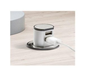 IP20 Recess Mount Pop Up Dual USB Charger (2.4A) With Power Supply