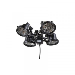 ZR-37445-BLK Parasol Heater 4x450W Black Forum Ruby