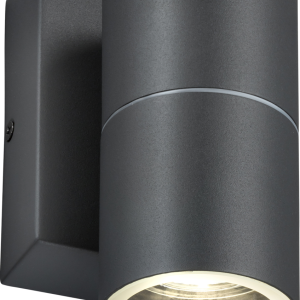 Knightsbridge 230V IP54 GU10 Fixed Single Wall Light with Photocell Sensor - Anthracite