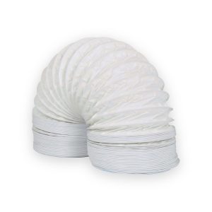 100mm White Flexible PVC Ducting Hose 3m