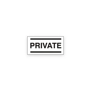 1023 JL "Private" Sign