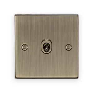 10AX 1G Intermediate Toggle Switch - Antique Brass