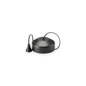Knightsbridge 8300SB smoked bronze 10AX two-way pull cord switch with braided black cord and matching toggle