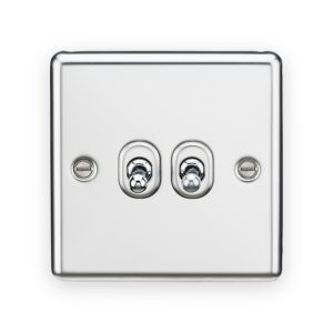 10AX 2G 2-Way Toggle Switch - Polished Chrome