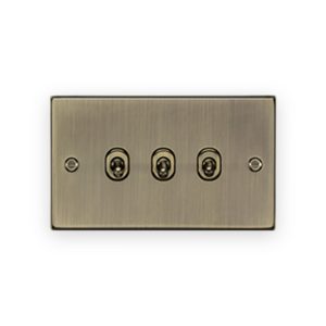 10AX 3G 2-Way Toggle Switch - Antique Brass