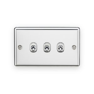 10AX 3G 2-Way Toggle Switch - Polished Chrome