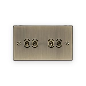 10AX 4G 2-Way Toggle Switch - Antique Brass