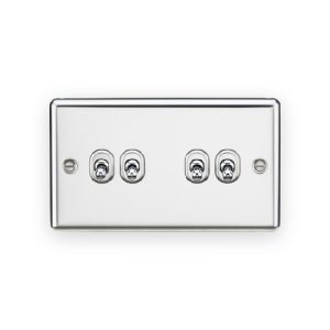 10AX 4G 2-Way Toggle Switch - Polished Chrome
