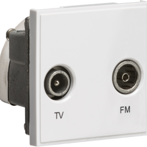 Knightsbridge Diplexed TV /FM DAB Outlet Module 50 x 50mm - White