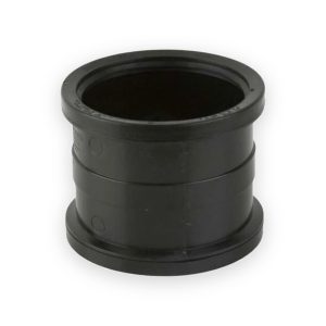110mm Push Fit Soil Double Socket Coupling Black