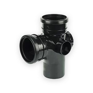 110mm Pushfit 92.5° Double Socket Soil Branch