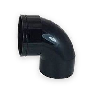 110mm Soil Solvent Weld 92.5° Single Socket Bend-Black