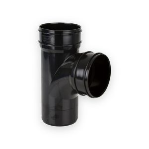 110mm Solvent Weld Soil 92.5° Double Socket Tee Branch -Black