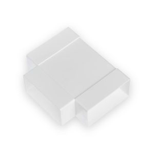 110x55mm T-Piece Duct Connector - Rectangular Flat PVC Ducting