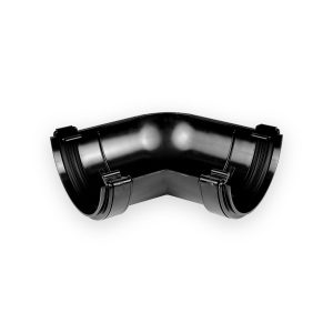 112mm Half Round Guttering 120° Angle- Black