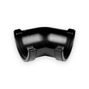 112mm Half Round Guttering 135° Angle - Black