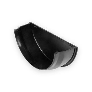 112mm Half Round Guttering Internal Stop End- Black