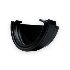 112mm Half Round Guttering Stop End External - Black