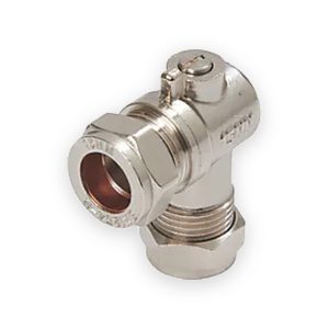 15mm Angled Chrome Isolating Valve