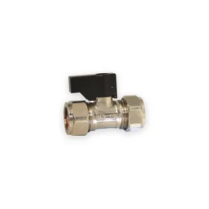 Navigator BFIVL-15 15mm chrome isolating valve with black lever