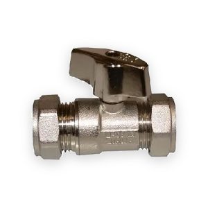 15mm Chrome Isolating Valve & Metal Lever