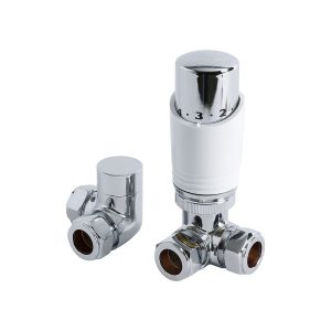 15mm Corner Classic Thermostatic Valve + Lock Shield CP
