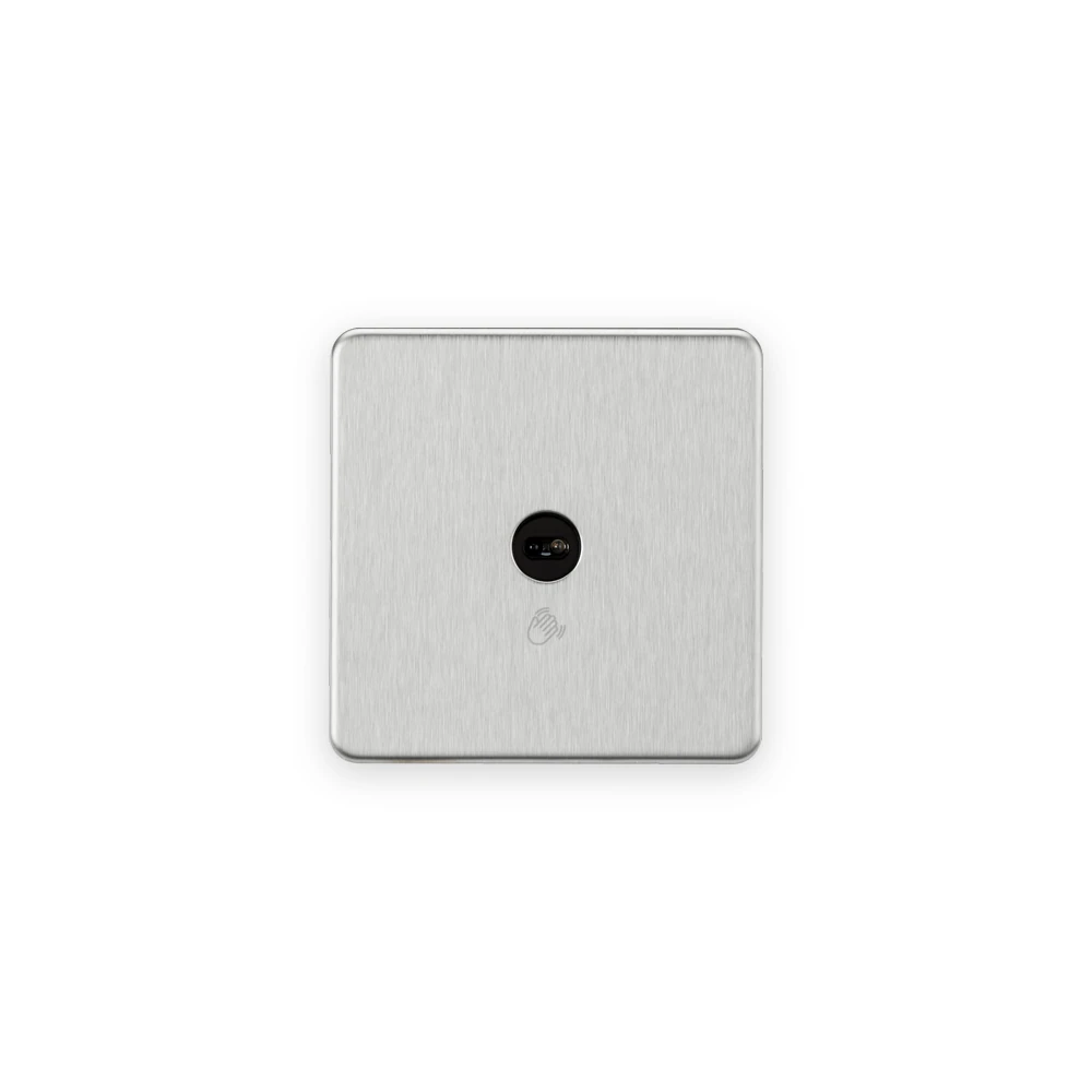 230V 1G 1-Way Touchless Switch - Brushed Chrome 230V 1G 1-Way Touchless Switch - Brushed Chrome