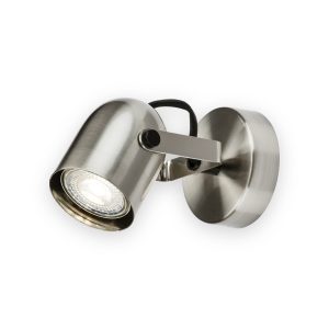 230V GU10 Single Spotlight - Brushed Chrome - CSPT1BC