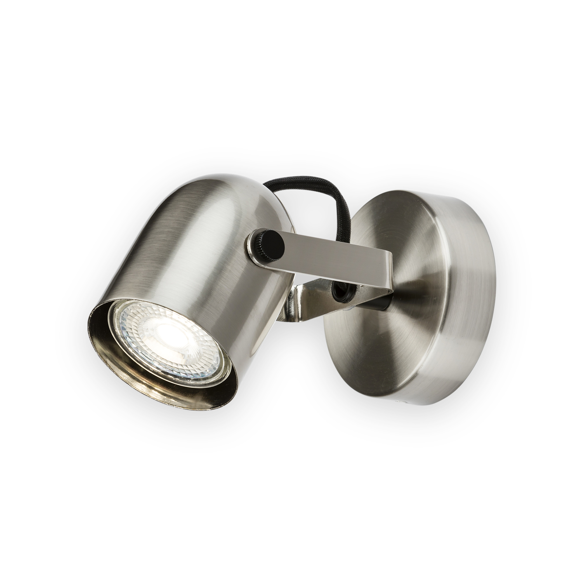 230V GU10 Single Spotlight - Brushed Chrome - CSPT1BC 230V GU10 Single Spotlight - Brushed Chrome - CSPT1BC