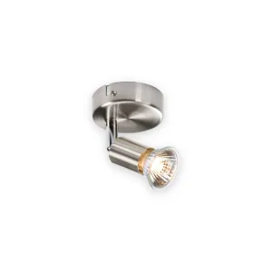 230V GU10 Single Spotlight - Brushed Chrome