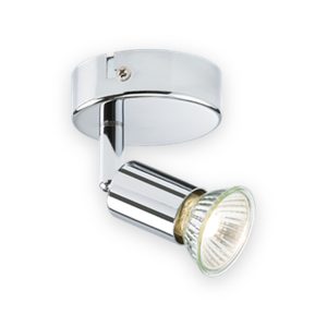 230V GU10 Single Spotlight - Chrome