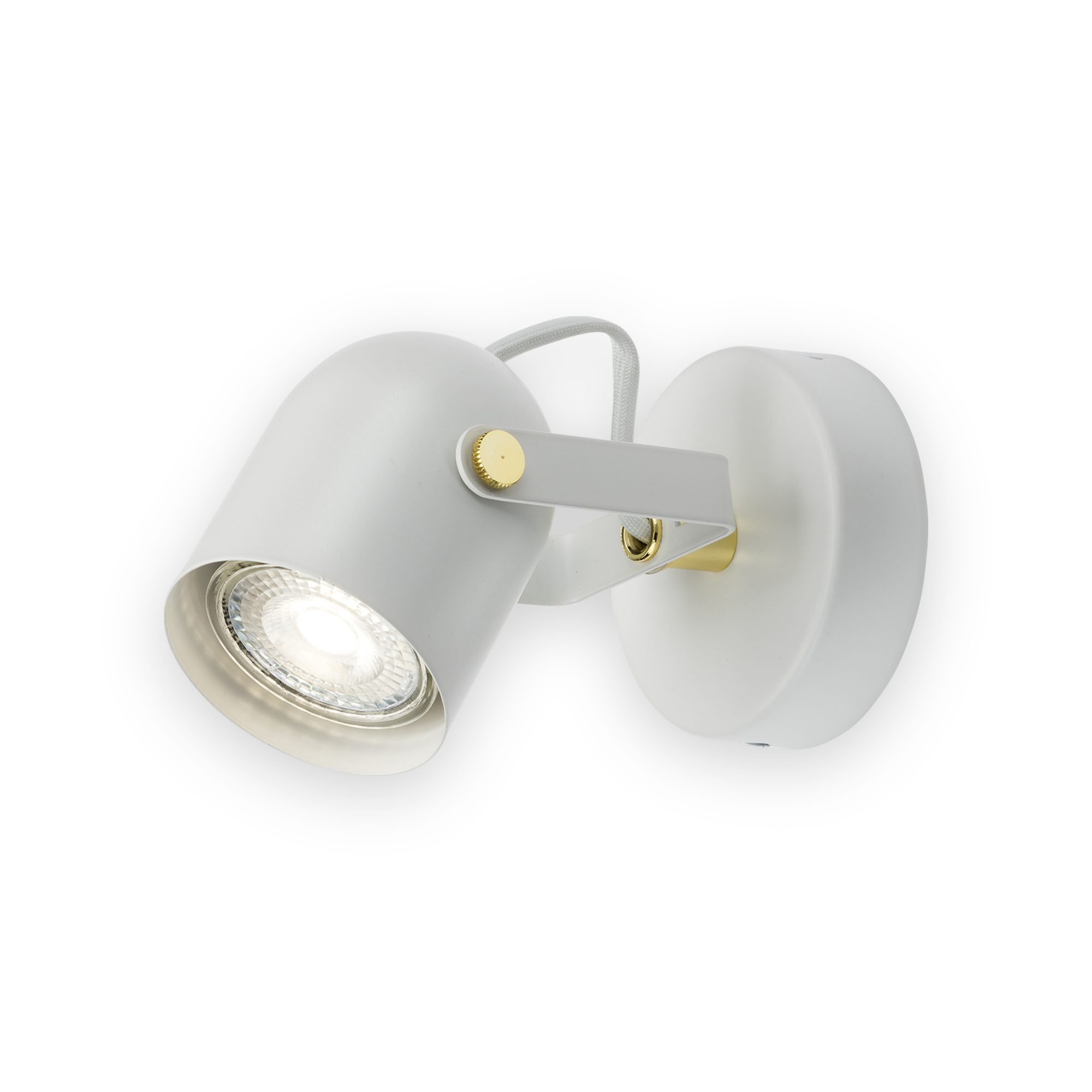 230V GU10 Single Spotlight - Matt White - CSPT1W 230V GU10 Single Spotlight - Matt White - CSPT1W