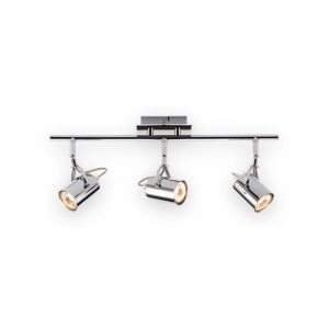 230V GU10 Triple Bar Spotlight - Chrome