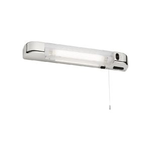 230V IP20 6W LED Shaver Light with Dual USB Charger - Chrome