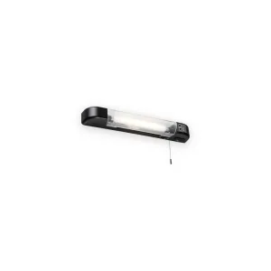 230V IP20 6W LED Shaver Light With Dual USB Charger - Matt Black