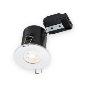 230V IP20 Fixed GU10 Fire-Rated Downlight - White
