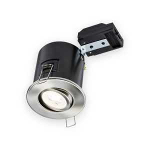230V IP20 Tilt GU10 Fire-Rated Downlight - Chrome