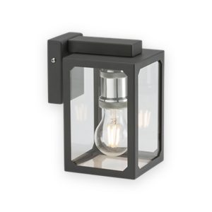230V IP23 E27 Wall Lantern - Anthracite