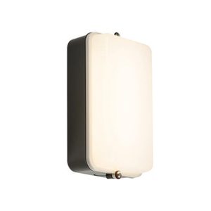 230V IP54 5W LED Security Amenity Bulkhead C/W M-Sensor Black