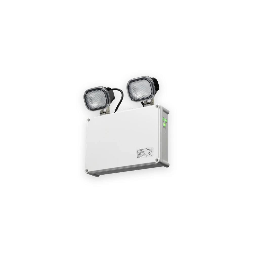 Knightsbridge EMTWINST IP65 twin LED emergency spotlight with self-test Knightsbridge EMTWINST IP65 twin LED emergency spotlight with self-test