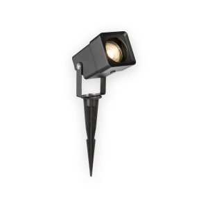 230V IP65 GU10 Square Spike Light - Black