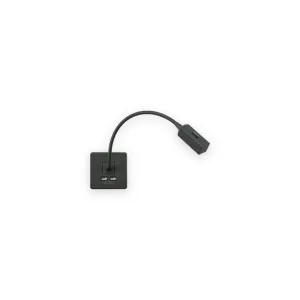 230V LED Dimmable Reading Light with Dual USB A+A (5V DC 2.4A shared) - Anthracite