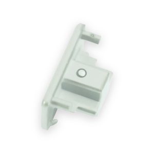 230V Single Circuit Track Dead End Cap - White