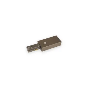 230V Single Circuit Track Power Feed - Satin Nickel