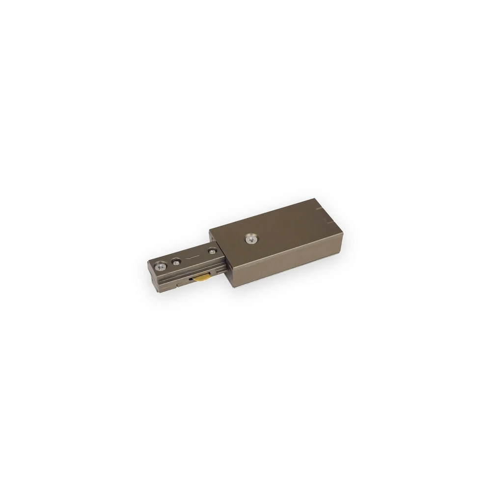 230V Single Circuit Track Power Feed - Satin Nickel 230V Single Circuit Track Power Feed - Satin Nickel