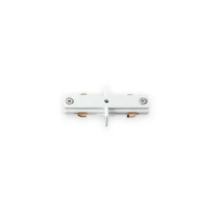 230V Track In-line Connector - White