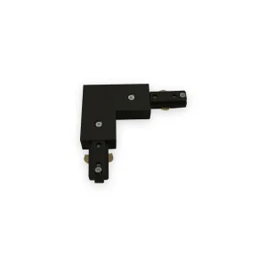 230V Track L Right Angle Connector - Black