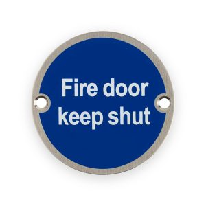 33130P Round Sign " Fire Door" Keep Shut 75mm